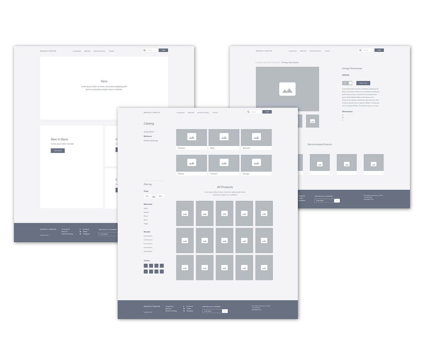 Maynooth wireframes